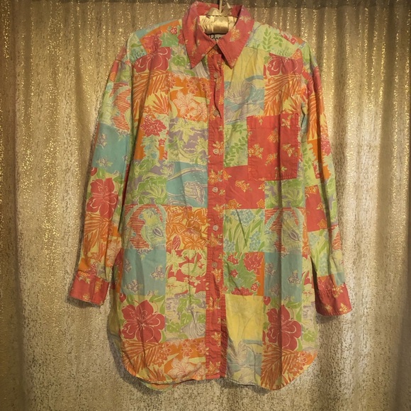 Vintage Lilly Pulitzer Patchwork Shirt - Picture 2 of 8